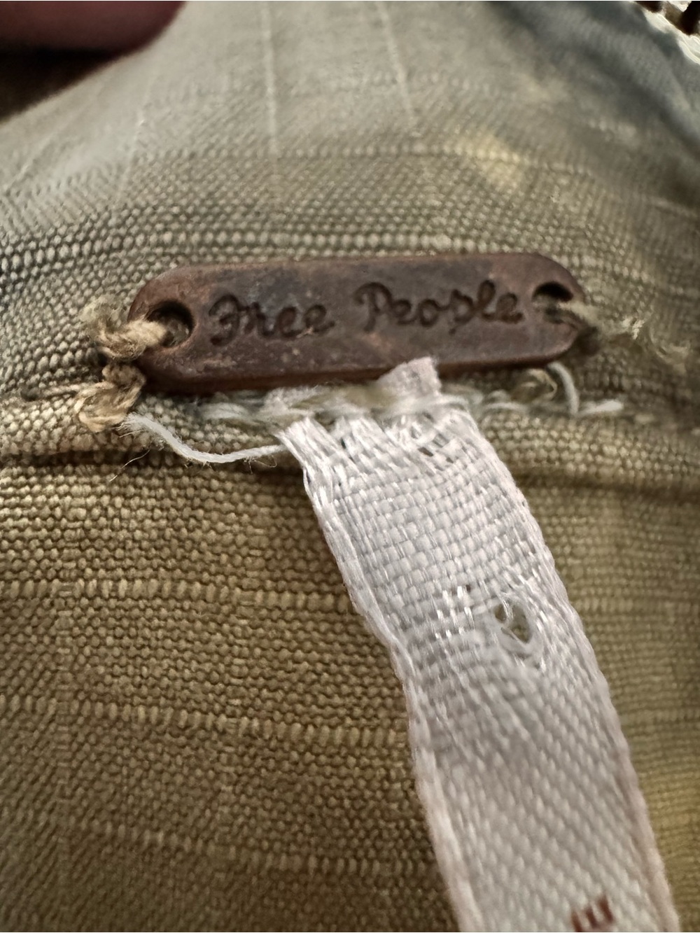 Free People Embroidered Anorak Hooded Utility Jacket Festival Boho Size 6 Camo - Picture 12 of 16
